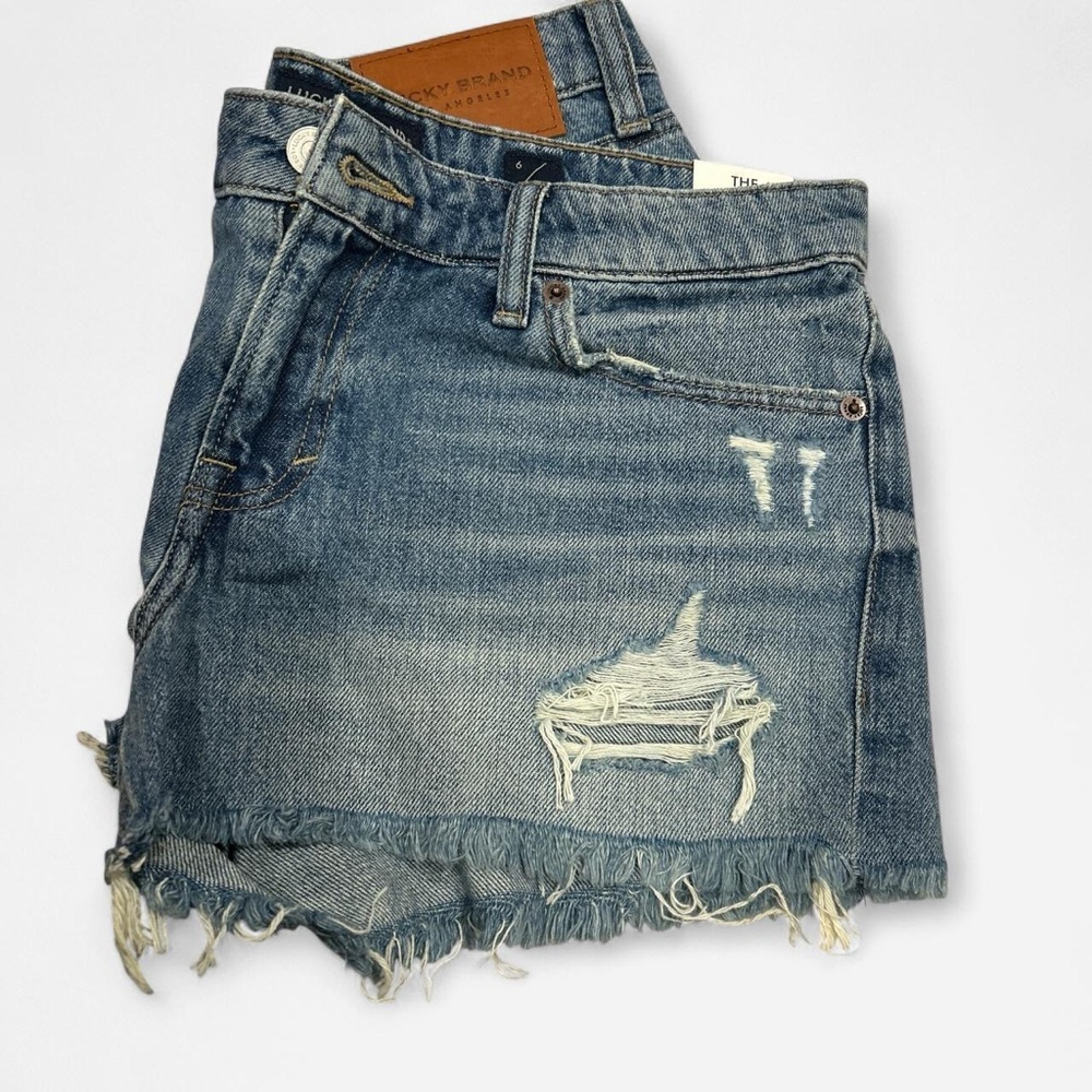 Lucky Brand Blue Distressed Denim Shorts